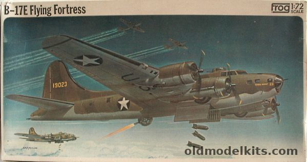 Frog 1/72 Boeing B-17E Flying Fortress - 'Suzy Q' 93rd BS 19th BG Pacific Early 1942 / 'Yankee Doodle' 97th BG 8th AF 1942, F213 plastic model kit